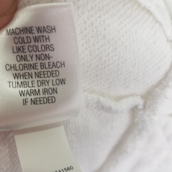 Croft & Barrow Womens White Full Zip Sweatshirt Jacket Size XL Mock Neck Pockets - Picture 6 of 6